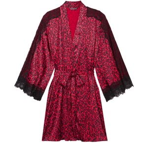 Victoria’s Secret Luxe Satin Lace Robe